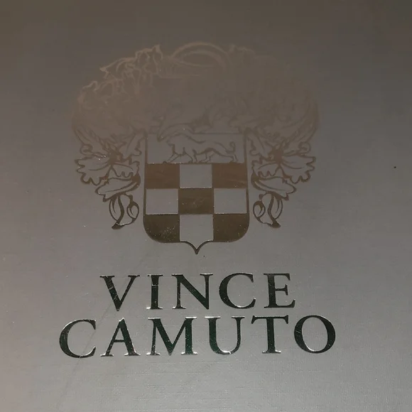 Vince Camuto Black and Gold Studded Ankle Boots - Picture 2 of 6